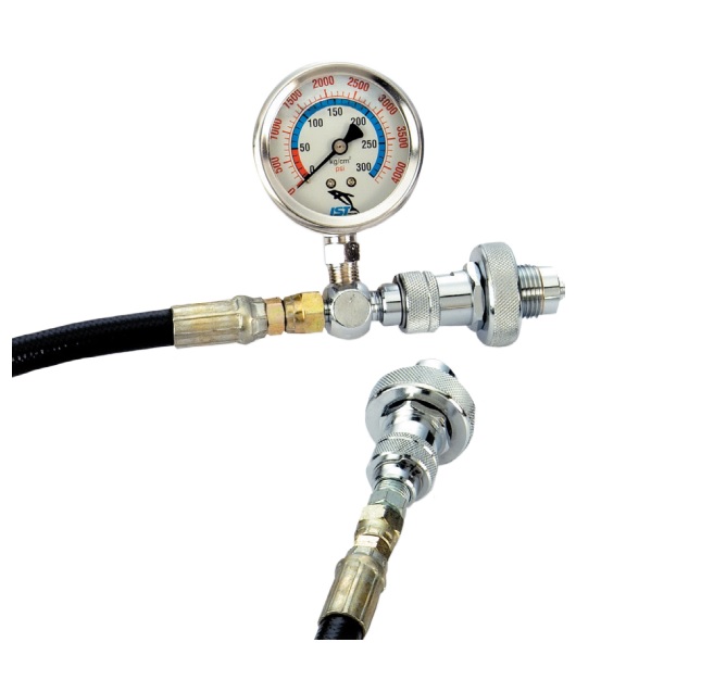 DIN TO DIN EQUALISING HOSE W/ PRESSURE GAUGE